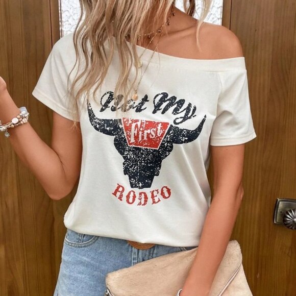 Not my First Rodeo Bullhorn Graphic Tee - Picture 1 of 5